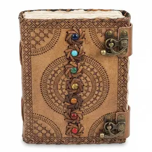 7 Chakra Leather Journal – Handcrafted for Your Spiritual Journey