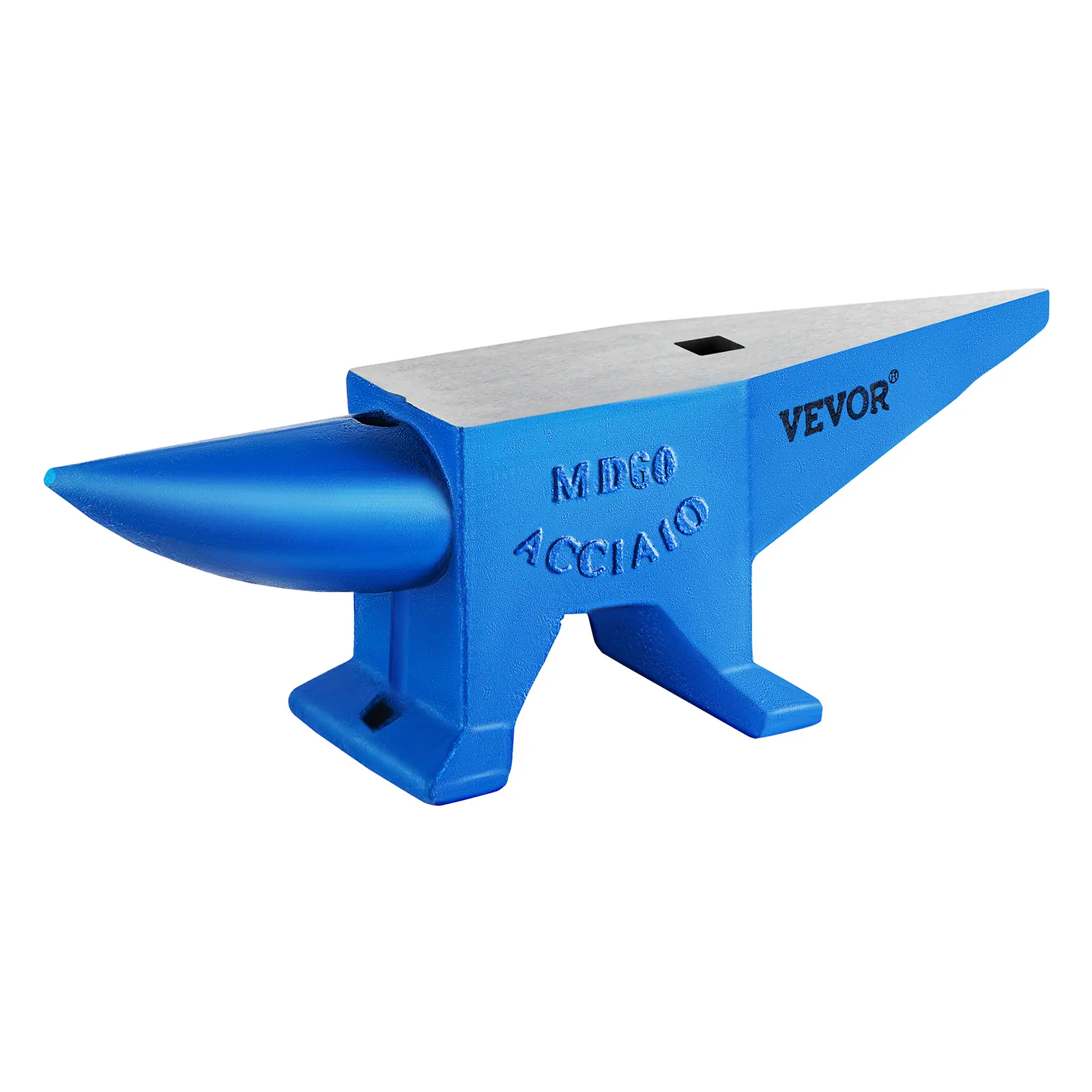 【summerfinds】VEVOR Single Horn Anvil 132Lbs Cast Steel Anvil Blacksmith for Sale Forge Steel Tools with Round and Square Hole and Equipment Anvil Rugged Blacksmith Jewelers Durable and Robust Metal Working Tool