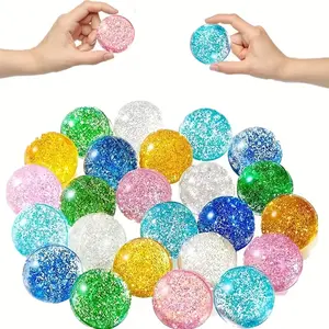 30pcs Glittering Bounce Balls, Colorful & Bright, Durable Rubber Party Favors, Fun Party Addition, Easter Egg Decorations, Birthday Gift Fillers, Room Decoration, Night Light Party Supplies, Halloween/Thanksgiving/Christmas Easter Gifts