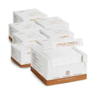 LUXU Disposable Facial Towels, 200 Count - Soft, Thick Makeup Remover Wipes for Sensitive Skin, Travel, Nursing, Cruelty-Free Plant Cosmetic