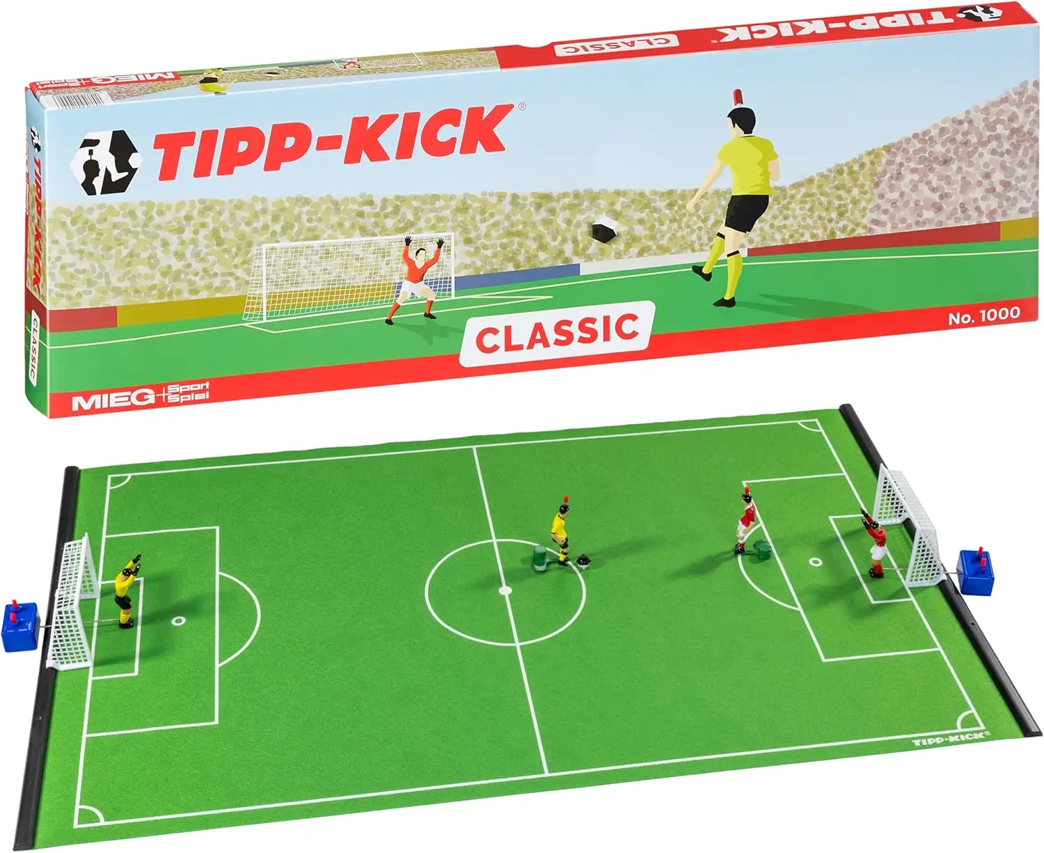 TIPP-KICK Soccer Board Game – Family Tabletop Game with Metal Players & Goalkeepers | Great Gift for Players, Kids & Adults | Soccer Toys for Boys 8-12