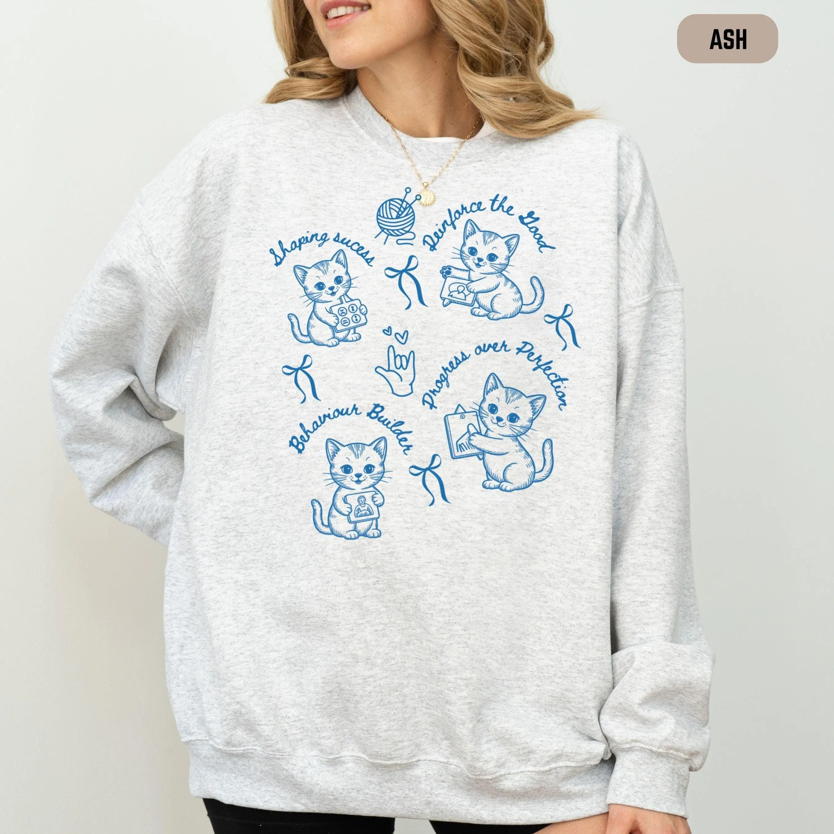 ABA Therapy T Shirt & Sweatshirt, BCBA RBT Cat Shirt, Behavior Analyst Tee, SPED Teacher Outfit, Occupational Therapy Gift