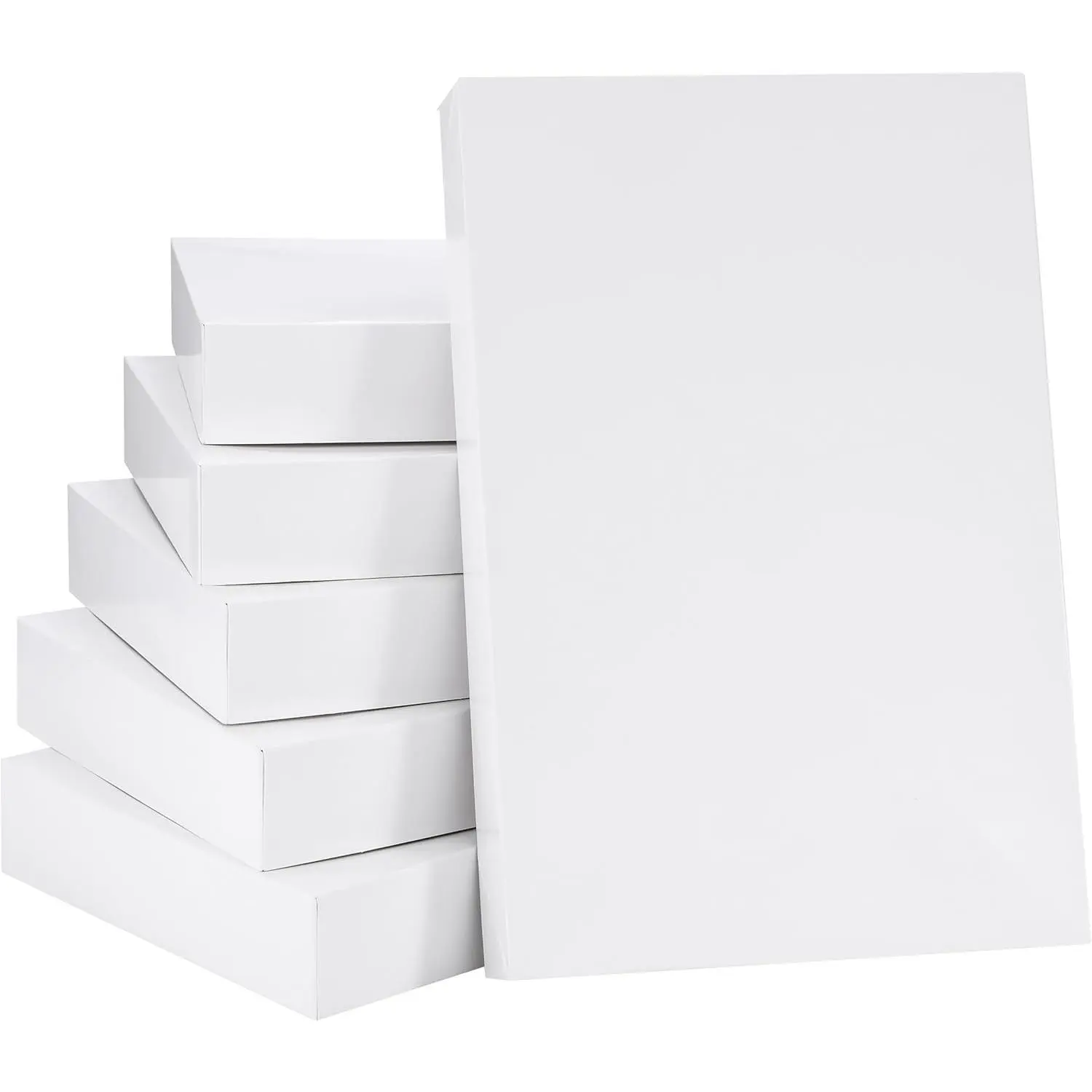 6 Pack 14" Large White  Boxes With Lids For Clothes Presents