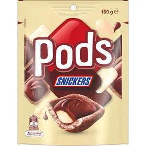 Snickers Pods (Australia) - Bite Size Chocolate, Drizzled Caramel Chocolate, Crunchy Wafers, Sweet Treats, Outdoor Snack Biscuit