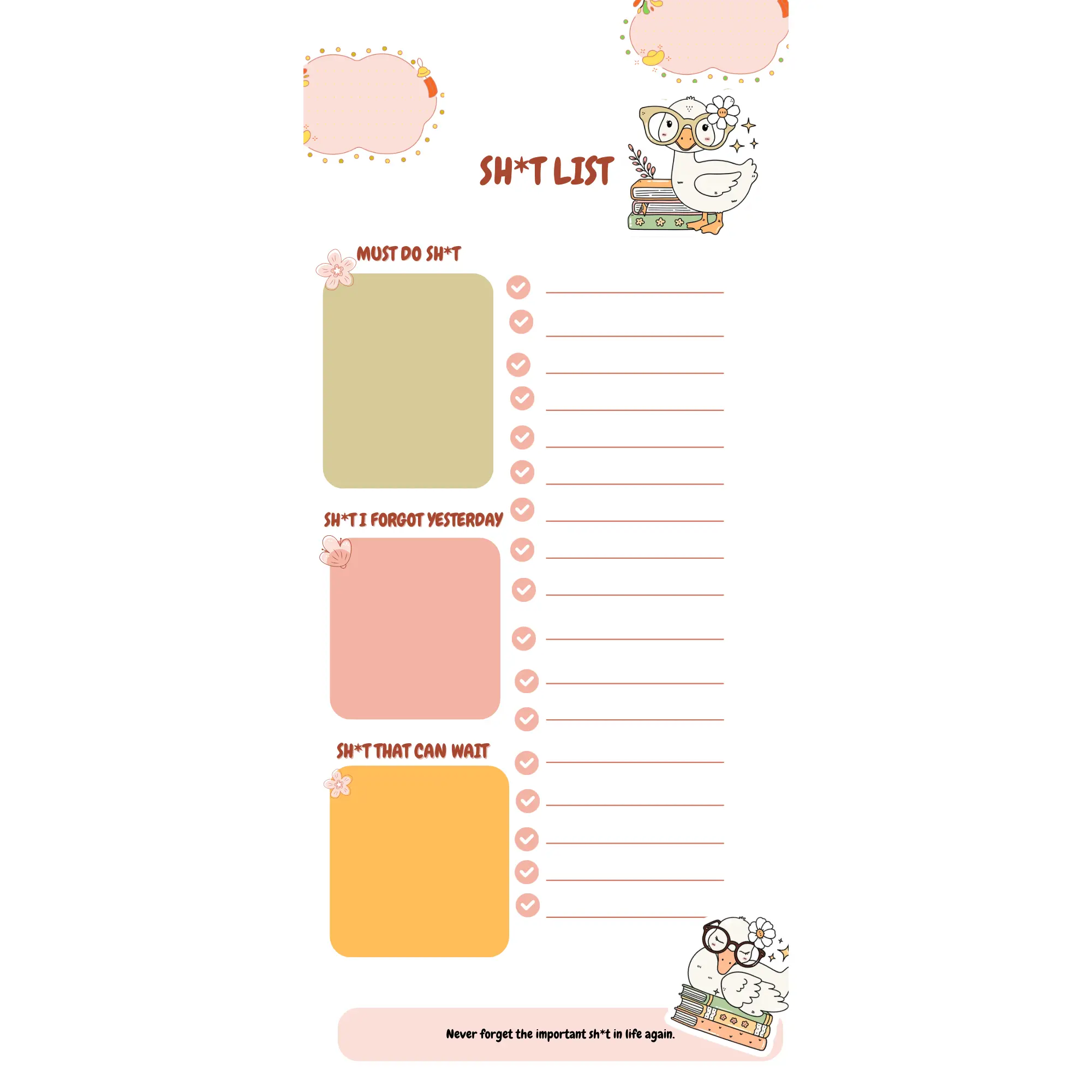 Sh*t List Notepad