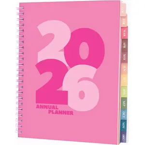 2026 Planner, Agenda Planner With Weekly And Monthly View, Daily Agenda Book And Yearly Planners Calendar Book, Spiral Bound With Tabs, Notes, Goals And Holidays (Chunky, , 8 x 6 in)