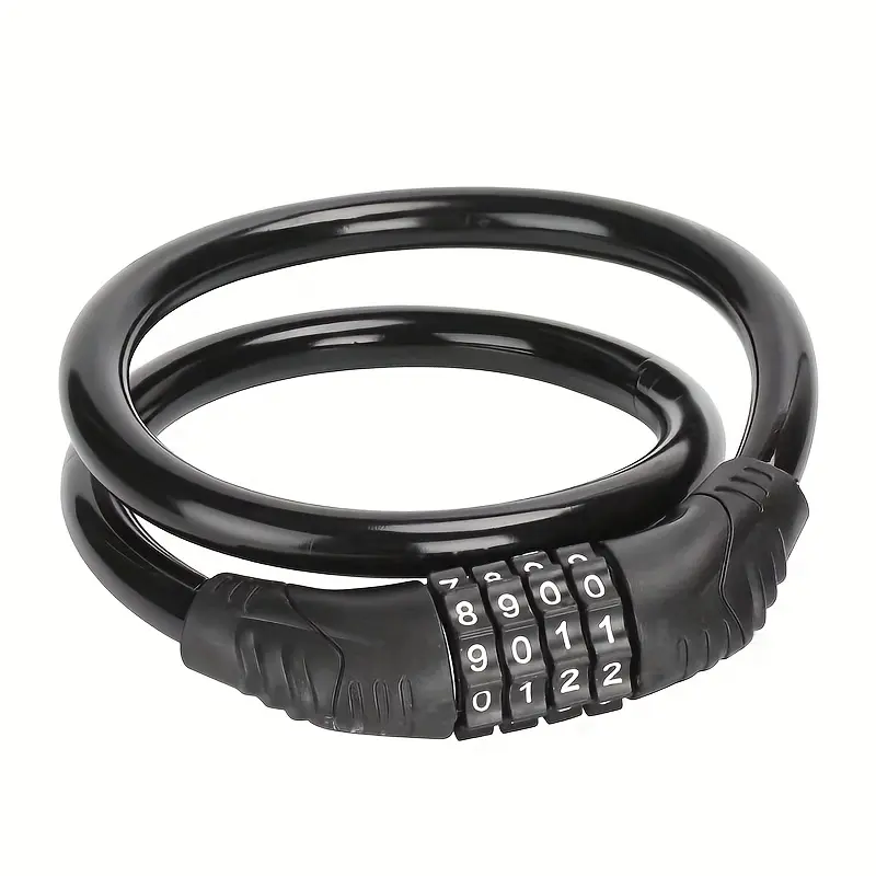 Heavy Duty Bicycle Lock with 10, 000+ Combination Options - No Physical Keys Needed, Anti-Theft & Anti-Skid Design, Compact Portable Black Polished Finish for Outdoor Cycling Security, Kitchen Drawer Lock |   Cylindrical Shape Lock |   Durable Metal Lock,