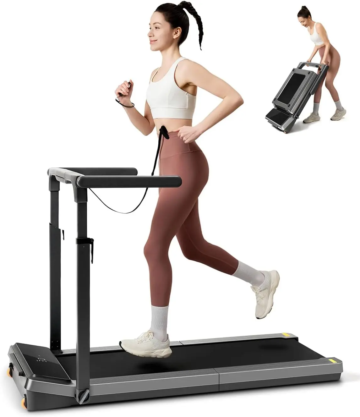 WalkingPad Z3 Hybrid+ 2-in-1 Collapsible Home Gym Treadmill, Sturdy, Low Noise Motor, Dual Shock Absorption, Remote Control, Transport Wheels, 300lbs Max Load, LED Display, 12-Month Warranty, Cardio at Home Ready for Office, Nonslip
