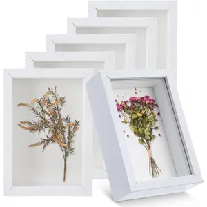 6 Pack 4 x 6 Inches Shadow Box Frame, Small  Frame Memory Display Cases,1.2in Depth Picture Frame Case for Dried , DIY Craft, Memorabilia, Medals and Photos