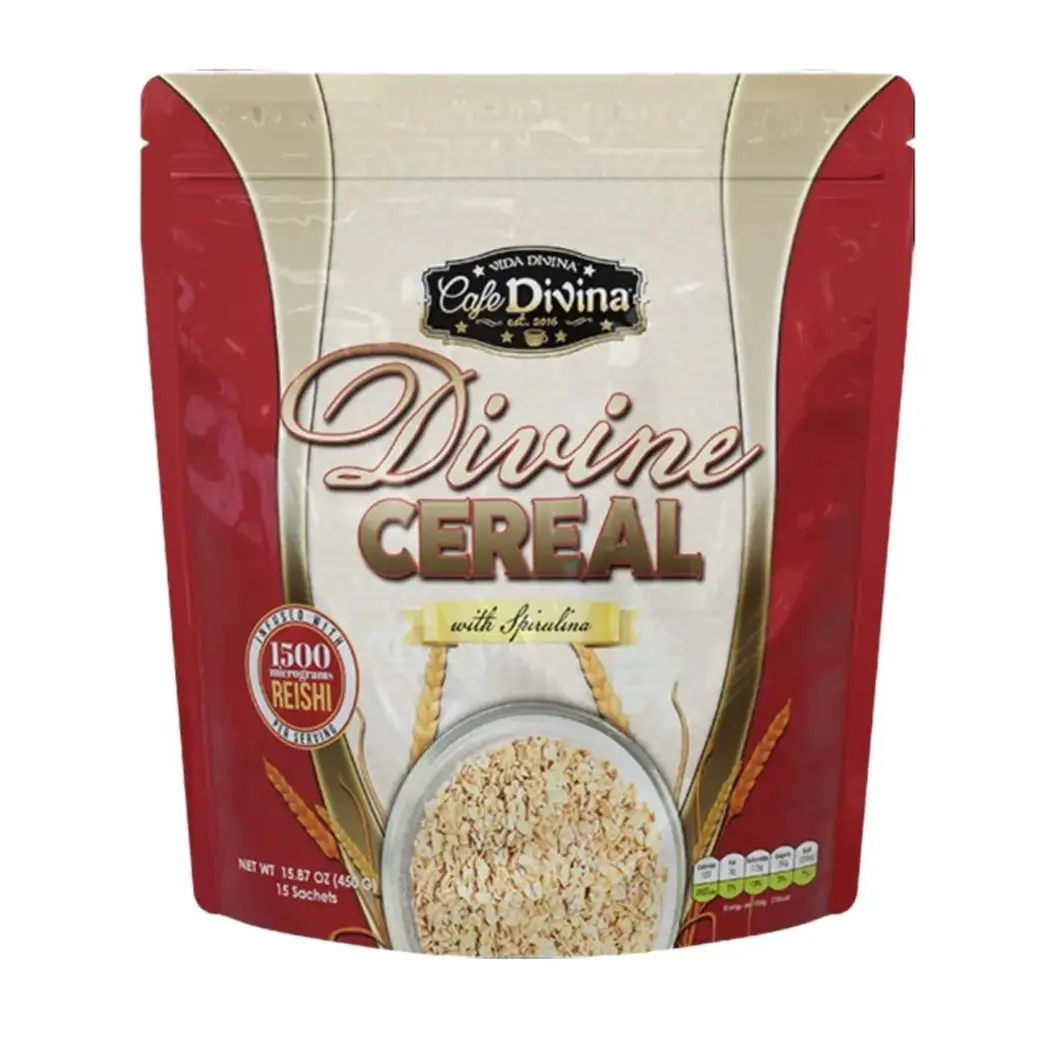 Café Divina Divine Cereal with Spirulina - Natural Ingredients No Artificial Additives Versatile for Breakfast Snacks and Meals