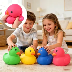 TPR Slow Rising Duck Squishy Squeeze Toys,Stretchable Deformable Stress Relief Fidget Duckies,Cute Rubber Duck Shape Party Supplies for Kids Birthday Goodie Bag Fillers,Classroom Rewards,Halloween Holiday Gift for Boys,Girls,Teens & Adult Anxiety Relief