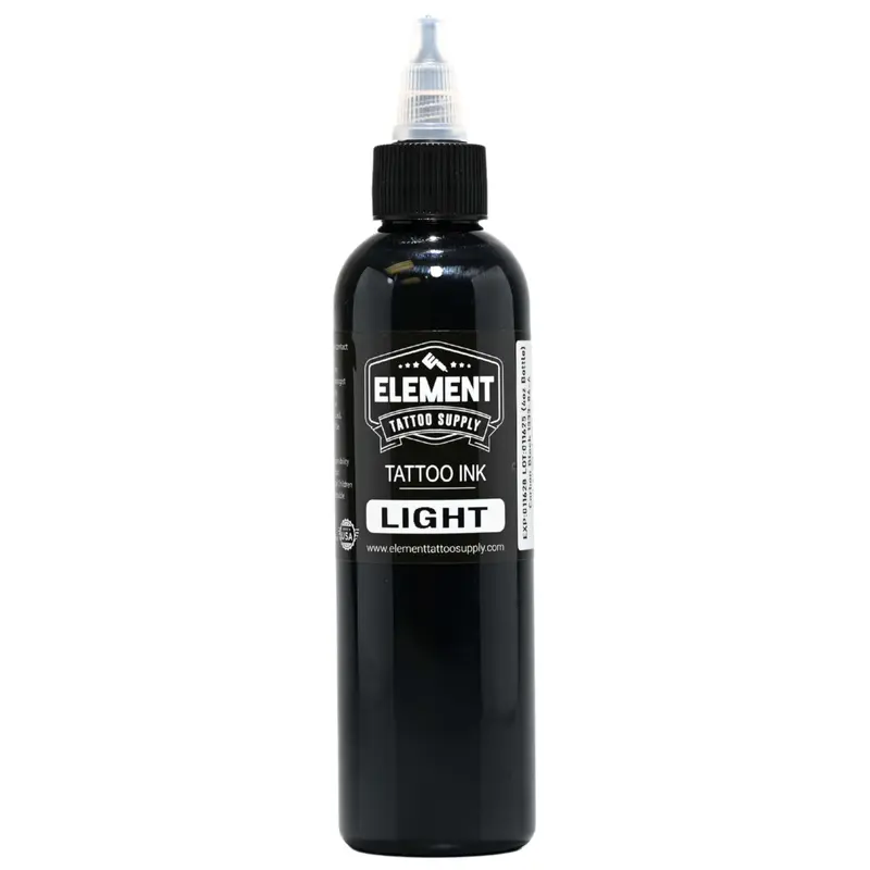 Element Tattoo Light Greywash Ink 8oz For Professional Body Art Vegan Long-Lasting Shading