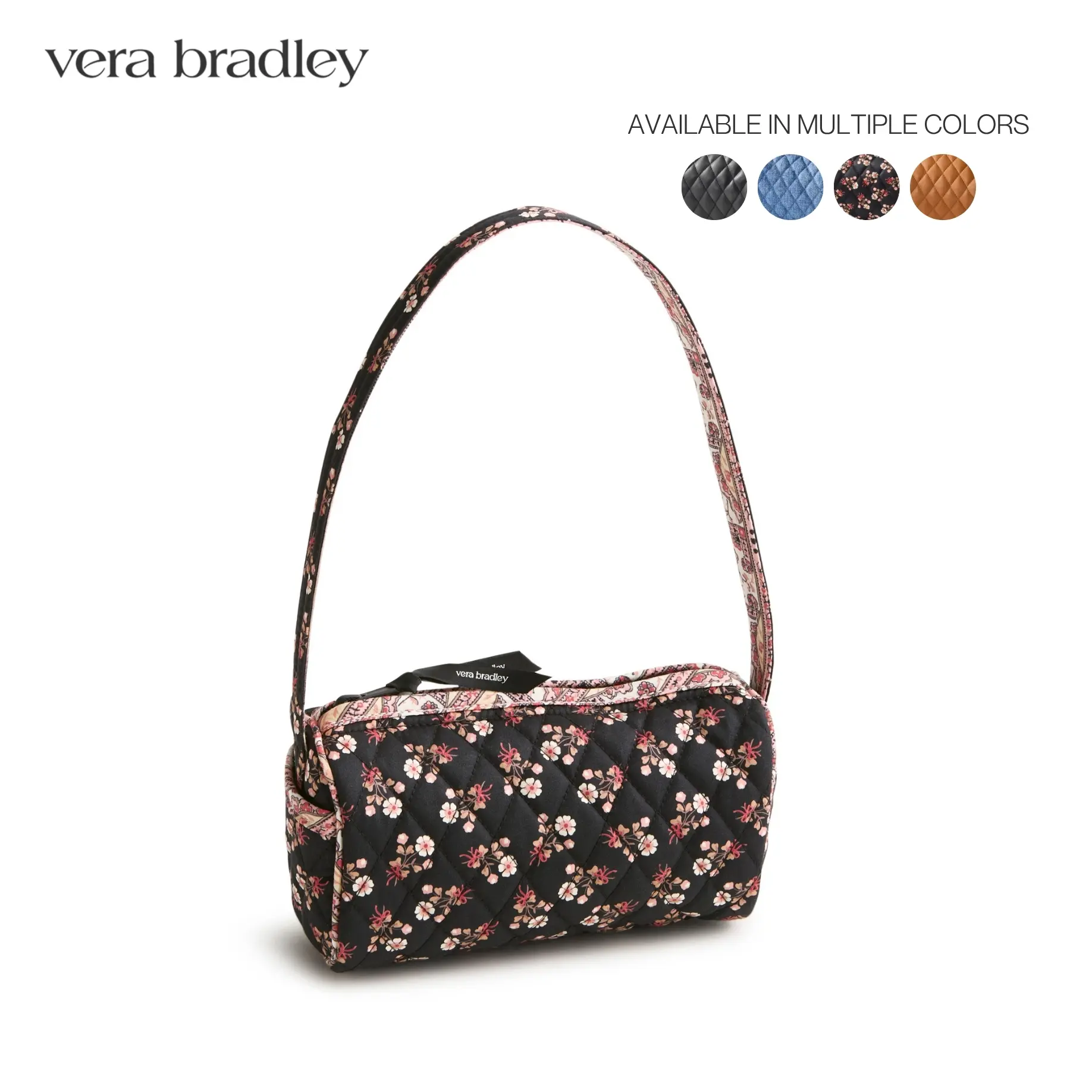 Vera Bradley Maisie Handbag | Compact Zip Shoulder Bag with Slip Pockets | Available in Multiple Fabrics & Colors