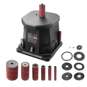 【DealsForYouDays】【DealsForYouDays】Father's Day Gift VEVOR Benchtop Oscillating Spindle Sander, 2000 RPM, 6 Sanding Sleeves (1/2-3 in), 0.59 Stroke Dust Connection Port, 12.5x11.5-Inch Cast Aluminum Worktable for DIY Woodworking, Dust Port