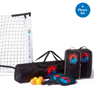 4-Player Pickleball set Includes: Paddles, Balls Net + Frame & Storage Bags