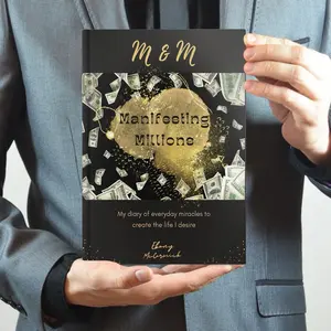 M&M Manifesting Millions Journal with motivational quotes on from self made millionaires Hard Cover Soft Cover Collector's Edition