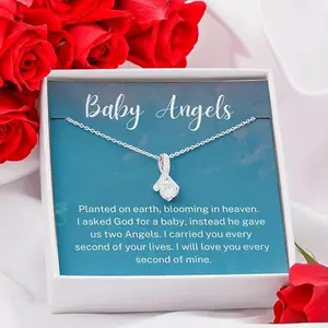 Baby Angels, Twin Miscarriage Gift Necklace, Loss Of Twins, Two Angel Babies, Miscarriage Keepsake, Twin Remembrance Gift