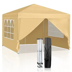 10'x10' Right-Angle Folding Tent, 2 Doors & 2 Windows, Practical Waterproof Windproof Camping Tent for Night Vision with Yellow Goggles bbq party essentials beach