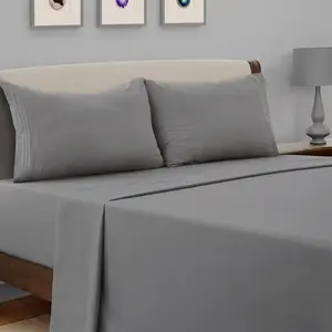 Solid Color Microfiber Sheet Set – 16-Inch Deep Pocket, Soft, Breathable, Machine Washable – Fits Queen/King/Full/Twin Beds