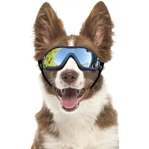 Dog Goggles Dog Sungles for Medium to Large Breed Anti-UV Eye Protection with Adjustable Straps- Sier