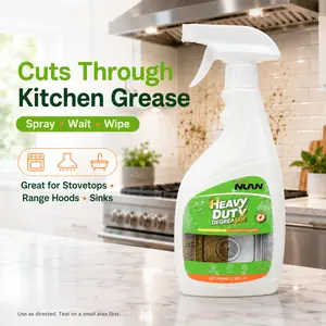 NUAN Super Fast Kitchen Degreaser – Quickly removes grease from stoves, ovens, and range hoods for sparkling clean surfaces.
