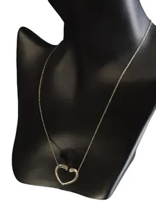 Pre-owned Tiffany and Co. Paloma Picasso Heart Pendant Sterling Silver Necklace 15"