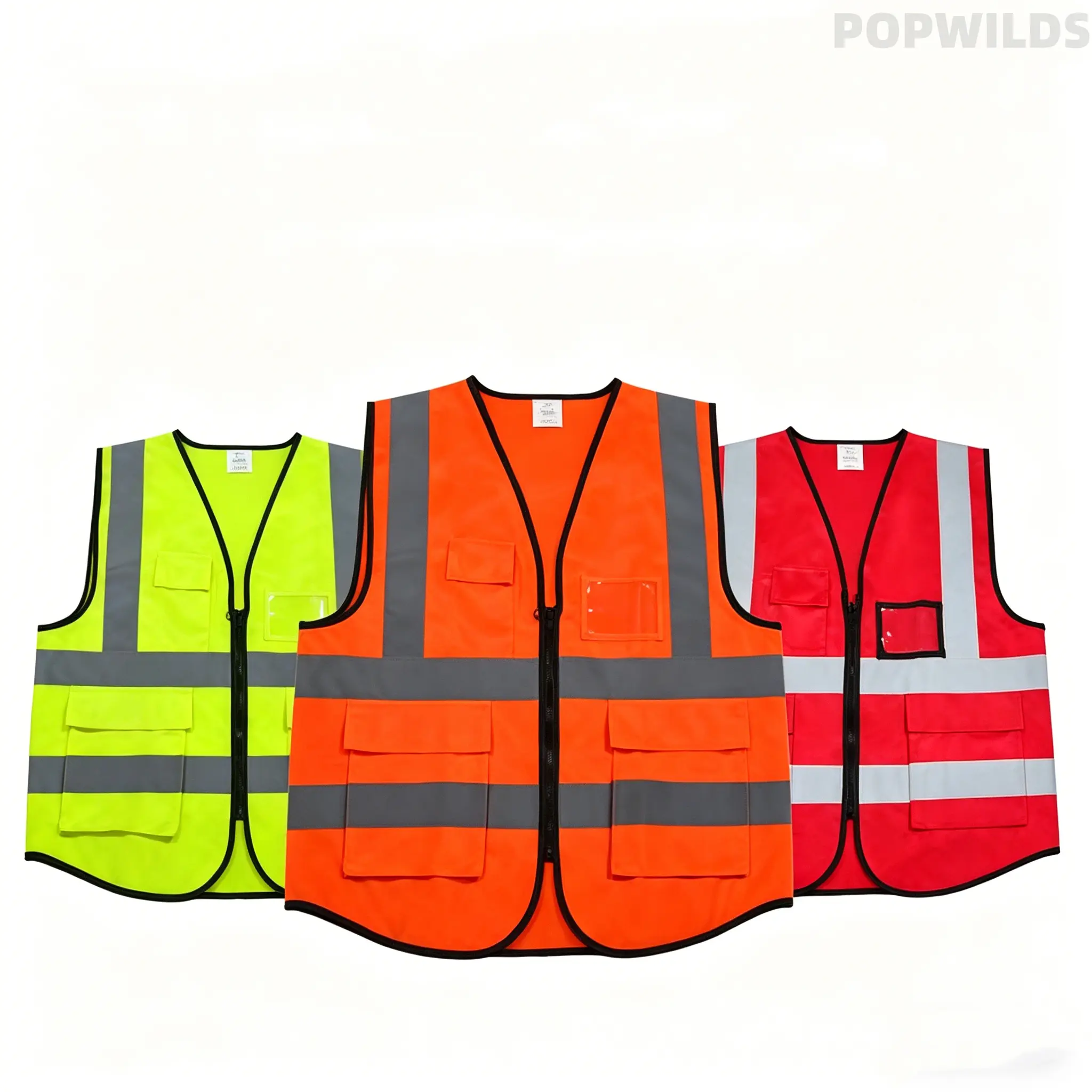 Breathable mesh reflective safety vest with multiple practical pockets. High-visibility reflective strips ensure safety at construction sites and sanitation work. Customizable for printing, lightweight and comfortable to wear.