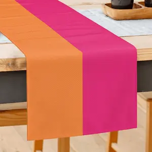 Orange Table Runner, Party Table Runner Farmhouse Dining Room Dresser Kitchen Decor