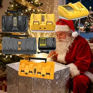 【Christmas gifts】20V MAX Battery Charger Replacement for Dewalt Battery Charger, DCB102 DCB104 DCB118 2 Port Charger Compatible with Dewalt 12V-20V Batteries