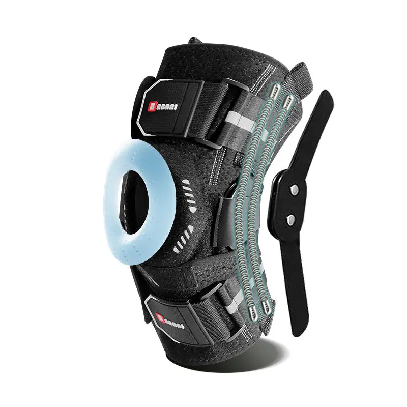 Men's Medical-Grade Knee Brace - Spring-Fixed Meniscus Support, Adjustable Anti-Injury Compressive Sporty Stretch Summer Protective Gear for Mountaineers, Adjustable Protective Gear, Anti-Injury Protective Gear