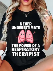 100% Cotton Respiratory Therapist Gift RT Women Care Week T-Shirt