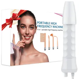 4 in 1 High Frequency Facial Beauty Wand (1 Box), Multi-use Electric Instrument for Firming & Lifting & Moisturizing, Professional Facial Beauty Instrument for Women & Men