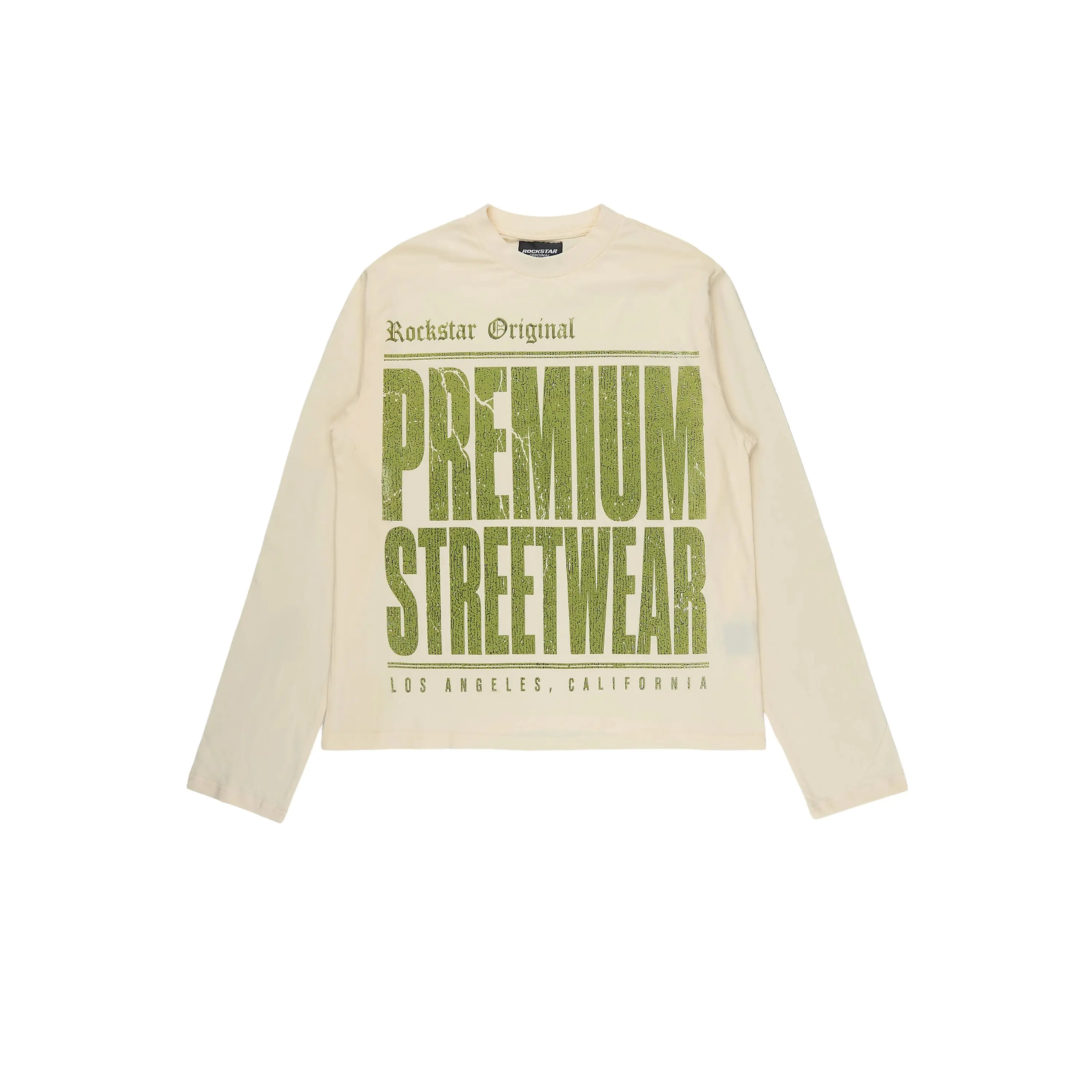 Boys Pluto Beige/Army Green Long Sleeve T-Shirt Boys Pluto Beige/Army Green Long Sleeve T-Shirt