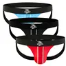 Men's Strapped Jocks 3-Pack - 90% Nylon, 10% Spandex for Flex Breathable Fabric, No Fly, Mid-Rise, 0in, A–D Pouch Fit, White Flatlock Seams, Machine Washable, Do Not Iron, XS–XL, Spandex Athletic Support, Menswear Gym Activewear, Stays Put Straps