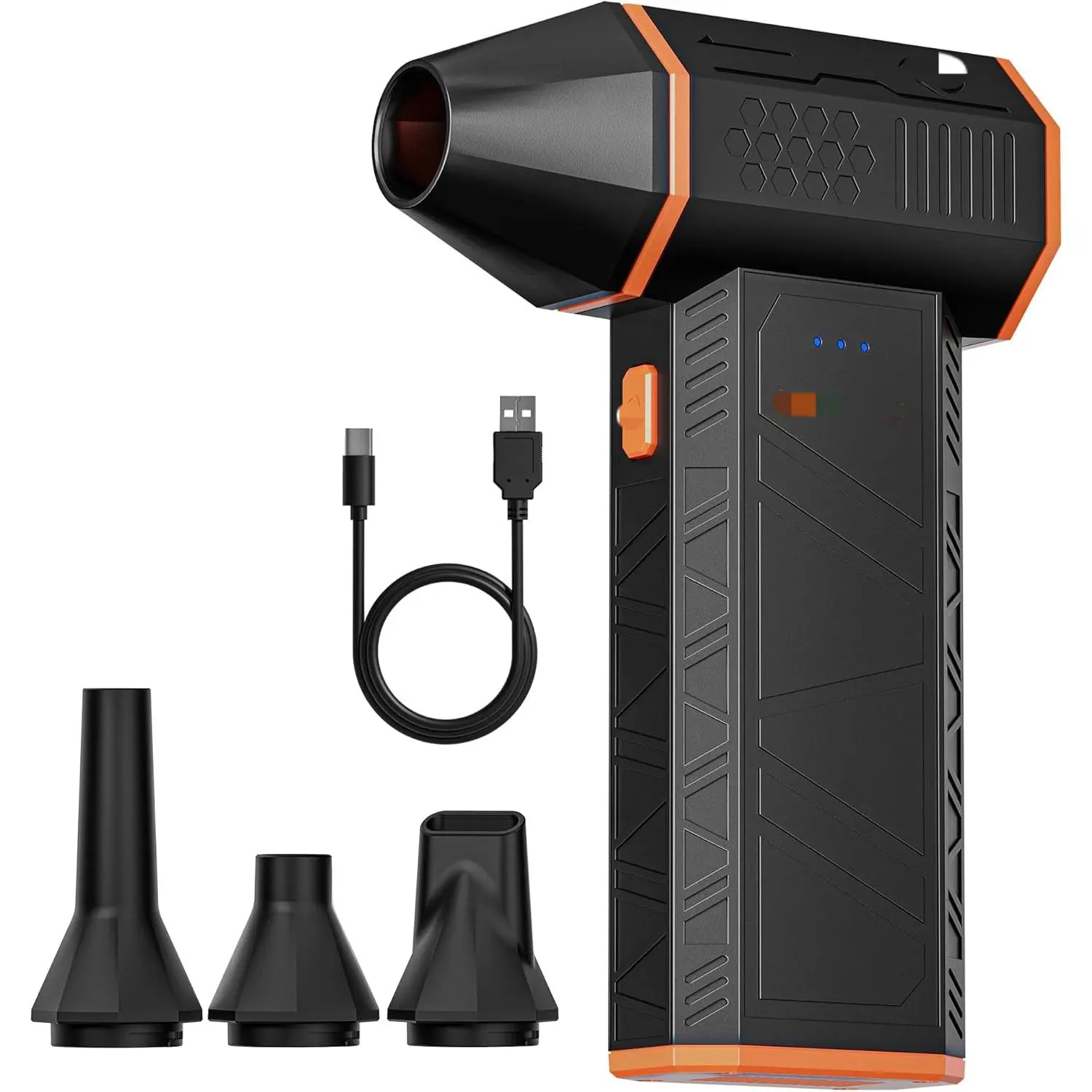 MF50 Electric Dust Blower - 110000RPM Super Power Compressed Air Duster, 3-Gear Adjustable Mini Blower with Fast Charging for Computer, House, Car