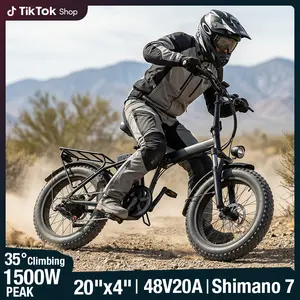 20-Inch All-Terrain Folding Ebike, High-Carbon Steel Structure, 48V 20A-25A Battery, 20x4 Off-Road Tires, Versatile Electric Bicycle for Outdoor Sports & Leisure Cycling