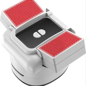 Automatic Card Shuffler 1-4 Decks with Auto, Rechargeable Battery, Electric Playing Cards Shuffling Machine for Game Card Size Up Blackjack, Skip-Bo, Phase 10, Texas