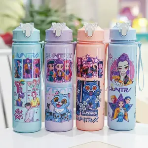 Reusable Hard Plastic Water Bottle with Lid and Straw, 700ML Eco-Friendly Alternative, Reusable Water Bottles, Perfect for School, Travel, Halloween Party Props