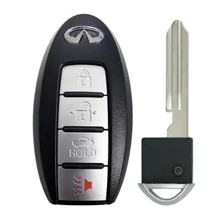 2009 - 2016 Infiniti 4-Button Smart Key Shell w/ Infiniti Logo Fit for KR55WK49622 & KR55WK48903