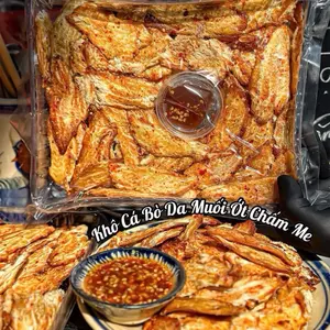Dried Filefish with Chili Salt - Khô Cá Bò Da Nướng Muối Ớt 340g/set  Dry Spicy Snack