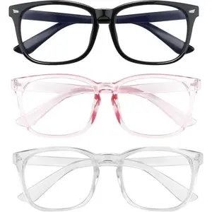 3 Pack Blue Light Computer Gaming Glasses - Lightweight Eyewear for Men Women, Work/TV/Office Use