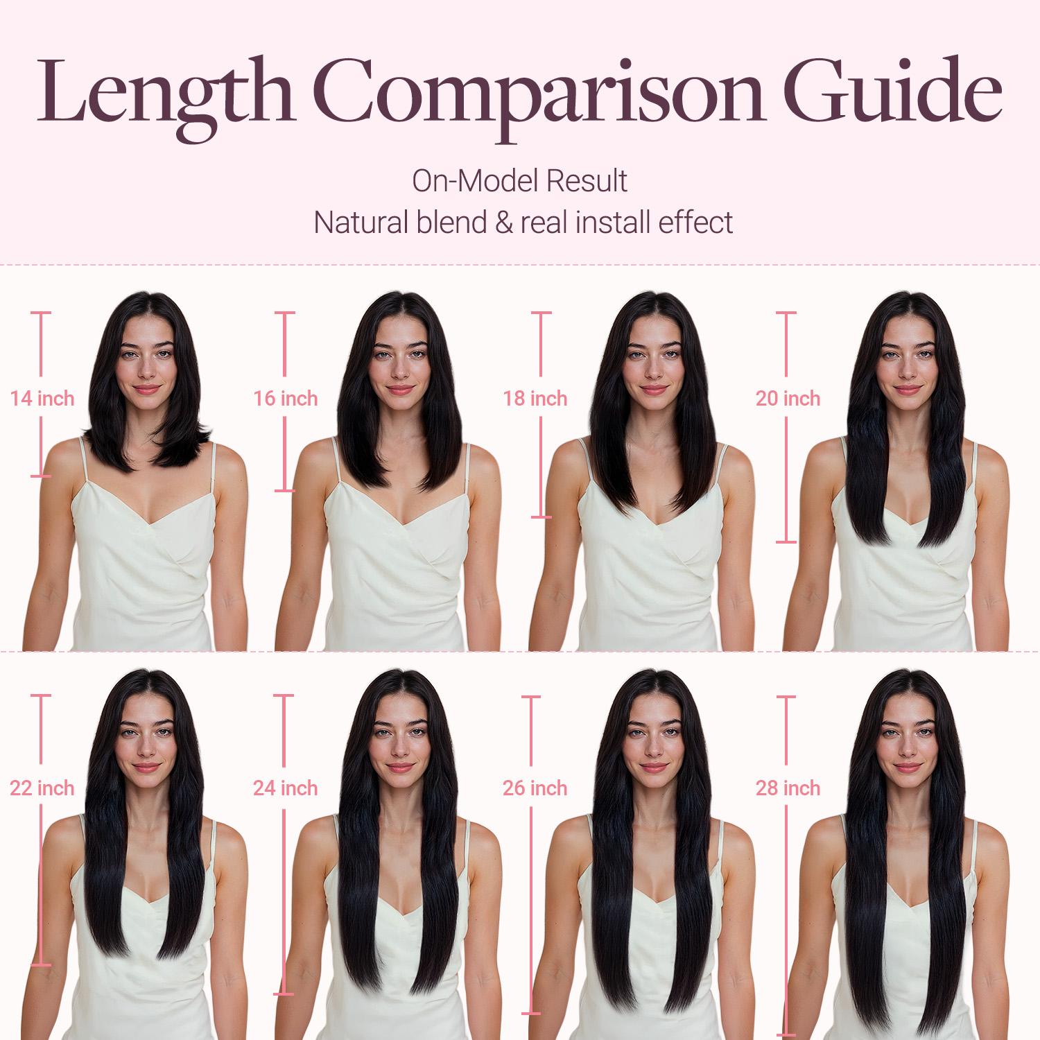 GOO GOO Hair Extensions Clip in Human Hair Natural Straight Remy Hair Easy To Style Soft Clip ins for Women#Summervibes