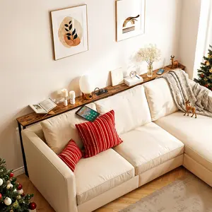 HOOBRO 47.2" Skinny Console Table with Power Outlets and USB Ports, Table with Charging Station, Narrow Sofa Table, Behind Couch Table, for Entryway, Hallway, Foyer, Rustic Brown#SpringSale #BigSpringSale