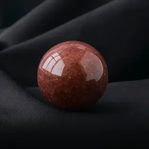 Natural Strawberry Quartz Crystal Sphere – Polished Healing Gemstone for Love, Vitality & Emotional Balance