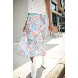Naomi Patchwork Printed Midi Skirt FINAL SALE