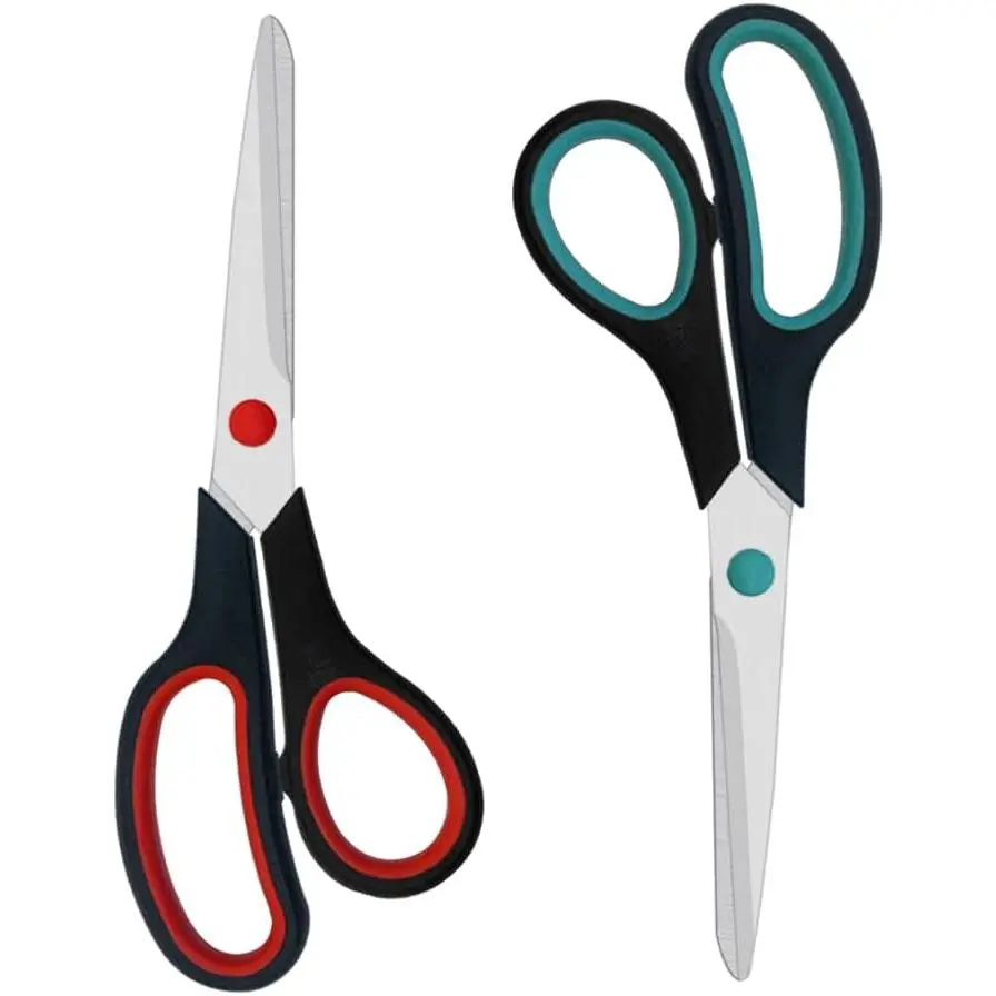 Multi-Use Scissors for Women, 2-Pack Professional Tailor Shears for Precision Cutting in Dressmaking and Fabric Crafts, Two-Pack Size