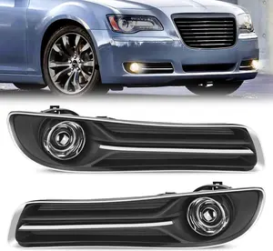 Nilight Fog Light Assembly, Auxiliary Lights for 2011-2014 Chrysler 300, Projector Lens, H11 12V 55W Halogen Bulbs, Driver & Passenger Side, Auto Parts Accessories, Accessories for Car