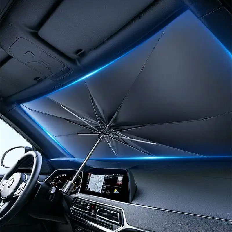 Summer Car Windshield Sunshade, Heat-Resistant Portable Foldable UV-Blocking Auto Interior Car Accessory, Car Accessories
