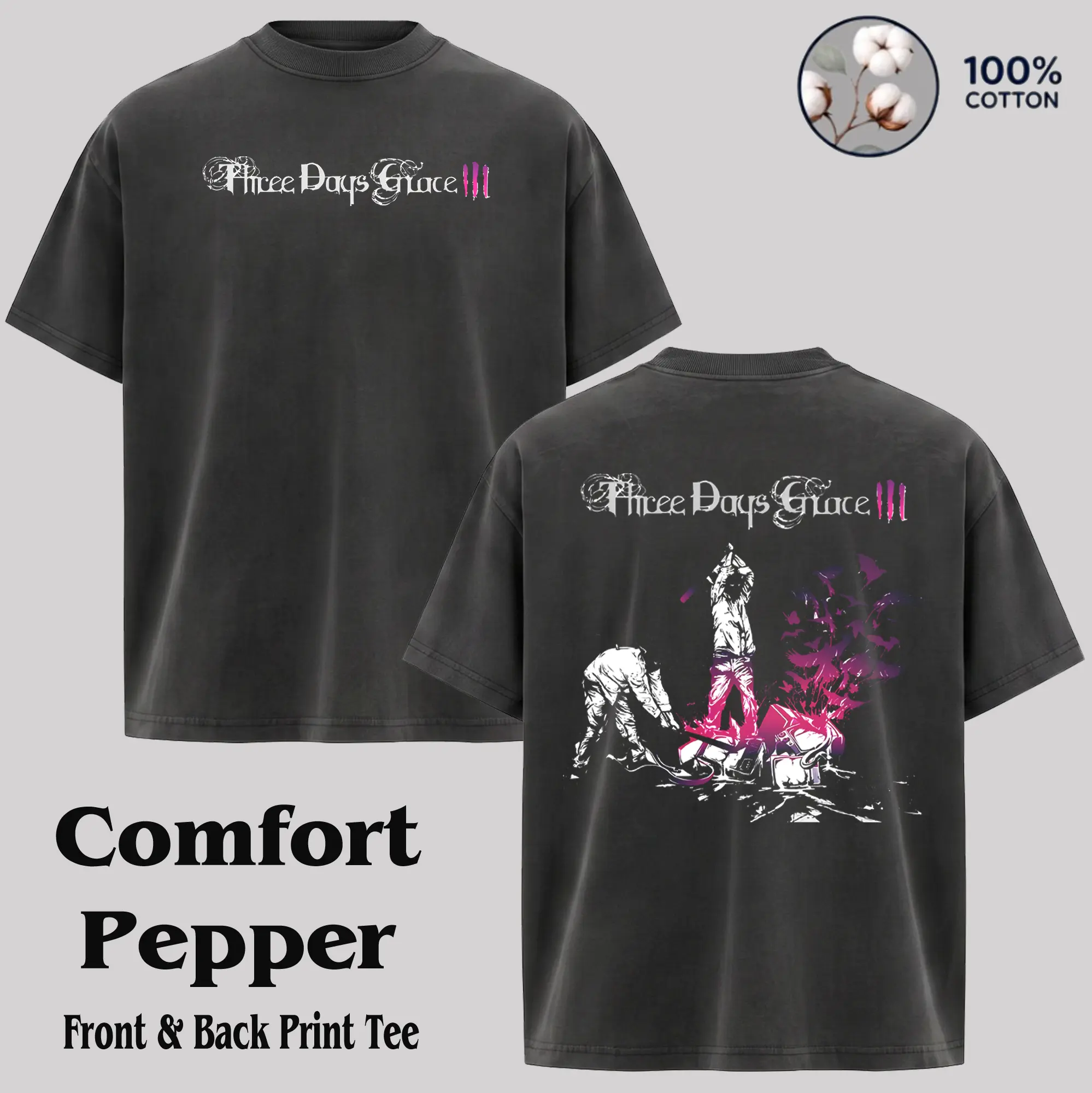 Three Days Grace Man's Vintage, alternative band merch, trending t-shirt, Hoodie, 90s graphic tee, vintage graphic tee, grunge aesthetic shirt, classic rock merch Menswear Streetwear