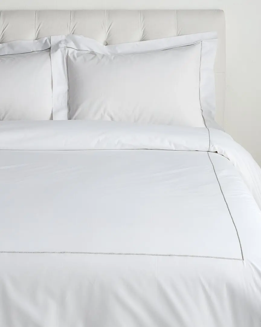 Bellino Fine Linens Vicenza Percale Embroidery Line 3pc Duvet Set Bellino Fine Linens Vicenza Percale Embroidery Line 3pc Duvet Set
